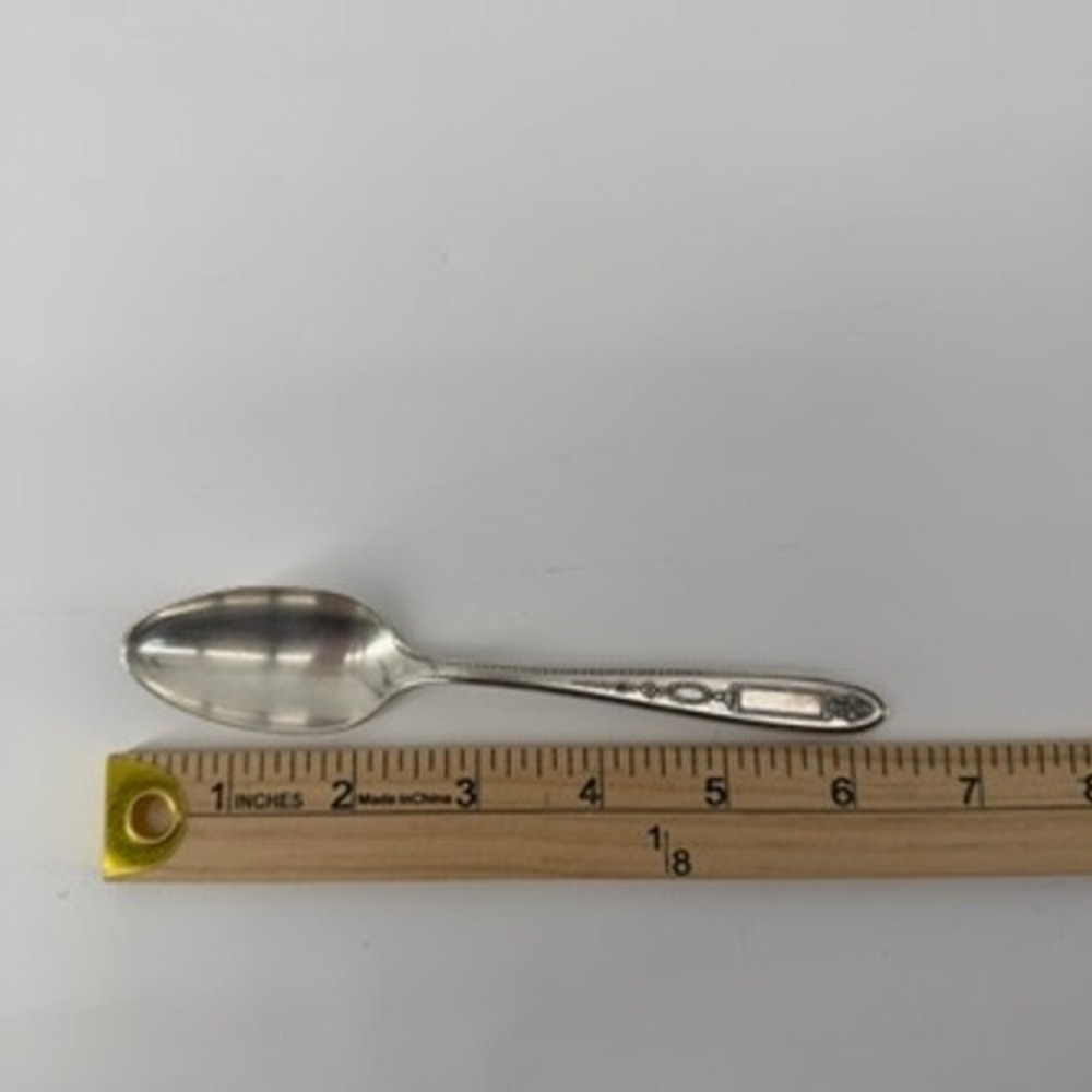 Oneida Grosvenor Community Plate Silver Plate Teaspoons Set of 4 Art Deco 6" - Picture 5 of 5